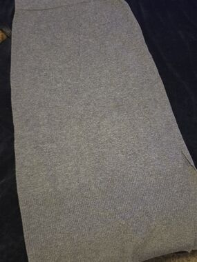 Massimo Dutti Women's Wool/Cashmere Heather Gray Long Skirt Size Medium